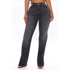 Fashionnova side split Jean - Black